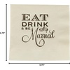 image:imageFunky Junque Disposable Decorative Celebration Saying  25 Mamacita Needs A Margarita WhiteGreen25 Eat Drink  Be Married BeigeBrown