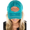 image:imageFunky Junque Distressed Baseball Cap Vintage Embroidered Dad Hat  Soft cotton distressed cap with vintage embroidery for music festivals road trips brunch amp weekend styleFootball Mama  Turquoise