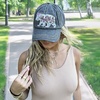 image:imageFunky Junque Distressed Baseball Cap Vintage Embroidered Dad Hat  Soft cotton distressed cap with vintage embroidery for music festivals road trips brunch amp weekend styleMama Bear Lace  Black