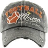 image:imageFunky Junque Distressed Baseball Cap Vintage Embroidered Dad Hat  Soft cotton distressed cap with vintage embroidery for music festivals road trips brunch amp weekend styleFootball Mama  Dark Grey