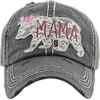 image:imageFunky Junque Distressed Baseball Cap Vintage Embroidered Dad Hat  Soft cotton distressed cap with vintage embroidery for music festivals road trips brunch amp weekend styleMama Bear Lace  Black