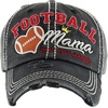 image:imageFunky Junque Distressed Baseball Cap Vintage Embroidered Dad Hat  Soft cotton distressed cap with vintage embroidery for music festivals road trips brunch amp weekend styleFootball Mama  Black