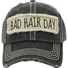 image:imageFunky Junque Distressed Baseball Cap Vintage Embroidered Dad Hat  Soft cotton distressed cap with vintage embroidery for music festivals road trips brunch amp weekend styleBad Hair Day  Black