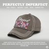 image:imageFunky Junque Distressed Baseball Cap Vintage Embroidered Dad Hat  Soft cotton distressed cap with vintage embroidery for music festivals road trips brunch amp weekend styleBlessed Mom  Dove Grey