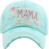 image:imageFunky Junque Distressed Baseball Cap Vintage Embroidered Dad Hat  Soft cotton distressed cap with vintage embroidery for music festivals road trips brunch amp weekend styleMama Bear Lace  Mint
