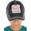 image:imageFunky Junque Distressed Baseball Cap Vintage Embroidered Dad Hat  Soft cotton distressed cap with vintage embroidery for music festivals road trips brunch amp weekend styleIts Five Oclock Somewhere  Black