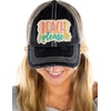 image:imageFunky Junque Distressed Baseball Cap Vintage Embroidered Dad Hat  Soft cotton distressed cap with vintage embroidery for music festivals road trips brunch amp weekend styleBeach Please Metallic  Black