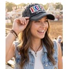 image:imageFunky Junque Distressed Baseball Cap Vintage Embroidered Dad Hat  Soft cotton distressed cap with vintage embroidery for music festivals road trips brunch amp weekend styleRodeo Sweetheart  Black