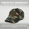 image:imageFunky Junque Distressed Baseball Cap Vintage Embroidered Dad Hat  Soft cotton distressed cap with vintage embroidery for music festivals road trips brunch amp weekend styleAmerican Flag  Green Camo