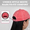 image:imageFunky Junque Distressed Baseball Cap Vintage Embroidered Dad Hat  Soft cotton distressed cap with vintage embroidery for music festivals road trips brunch amp weekend styleBee Happy  Coral