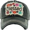 image:imageFunky Junque Distressed Baseball Cap Vintage Embroidered Dad Hat  Soft cotton distressed cap with vintage embroidery for music festivals road trips brunch amp weekend styleBlessed  Black