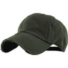image:imageFunky Junque Distressed Cotton Dad Hat Low Profile Baseball Cap  Breathable 100 cotton dad hat with tuck amp slide metal buckle for everyday wear casual style amp allday comfortDistressed Olive