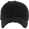 image:imageFunky Junque Distressed Cotton Dad Hat Low Profile Baseball Cap  Breathable 100 cotton dad hat with tuck amp slide metal buckle for everyday wear casual style amp allday comfortDistressed Black