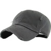 image:imageFunky Junque Distressed Cotton Dad Hat Low Profile Baseball Cap  Breathable 100 cotton dad hat with tuck amp slide metal buckle for everyday wear casual style amp allday comfortDistressed Dark Grey