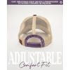 image:imageFunky Junque Distressed Mesh Low Profile Trucker Hat Snapback Cap  Distressed trucker with breathable mesh panels for rodeos country concerts ranch work festivals amp Western styleWashed VioletBeige Mesh