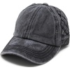 image:imageFunky Junque Distressed Washed Baseball Cap Vintage Cotton Dad Hat  Soft cotton dad hat with 6 panel eyelet design for the beach pool music festivals concerts amp barbecuesBasketweave Black