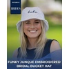image:imageFunky Junque Embroidered Bridal Bucket Hat  Lightweight Cotton Bucket Hat with Sun Protection Beach Festival and Sun Reversible Bucket Hats for Women3 Pack Squad  Black