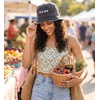 image:imageFunky Junque Embroidered Bridal Bucket Hat  Lightweight Cotton Bucket Hat with Sun Protection Beach Festival and Sun Reversible Bucket Hats for WomenBabe  Black