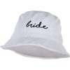 image:imageFunky Junque Embroidered Bridal Bucket Hat  Lightweight Cotton Bucket Hat with Sun Protection Beach Festival and Sun Reversible Bucket Hats for WomenBride  White