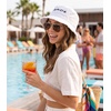 image:imageFunky Junque Embroidered Bridal Bucket Hat  Lightweight Cotton Bucket Hat with Sun Protection Beach Festival and Sun Reversible Bucket Hats for WomenBride  White