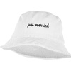 image:imageFunky Junque Embroidered Bridal Bucket Hat  Lightweight Cotton Bucket Hat with Sun Protection Beach Festival and Sun Reversible Bucket Hats for WomenJust Married  White