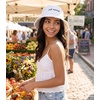 image:imageFunky Junque Embroidered Bridal Bucket Hat  Lightweight Cotton Bucket Hat with Sun Protection Beach Festival and Sun Reversible Bucket Hats for WomenJust Married  White