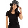 image:imageFunky Junque Embroidered Bridal Bucket Hat  Lightweight Cotton Bucket Hat with Sun Protection Beach Festival and Sun Reversible Bucket Hats for WomenSquad  Black