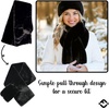 image:imageFunky Junque Faux Fur Shawl Wrap for Women  Ultra Soft Winter Lined Neck Scarf Elegant PullThru Wrap for Cold WeatherBlack