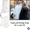 image:imageFunky Junque Faux Fur Shawl Wrap for Women  Ultra Soft Winter Lined Neck Scarf Elegant PullThru Wrap for Cold WeatherIvory
