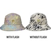 image:imageFunky Junque Flash Reflective Bucket Hat Bendable Brim Raver Cap  Reflective bucket hat with bendable wire brim for music festivals raves night runs biking amp streetwearMarble Beige