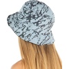 image:imageFunky Junque Flash Reflective Bucket Hat Bendable Brim Raver Cap  Reflective bucket hat with bendable wire brim for music festivals raves night runs biking amp streetwearMarble Light Blue