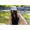 image:imageFunky Junque Flash Reflective Bucket Hat Bendable Brim Raver Cap  Reflective bucket hat with bendable wire brim for music festivals raves night runs biking amp streetwearMarble Light Blue