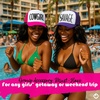 image:imageFunky Junque Funny Retro Foam Trucker Hat  Adult Humor Mesh Snapback for Bachelorette Girls Trip Weekend amp Birthday GiftCowgirl  WhiteHot Pink