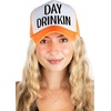 image:imageFunky Junque Funny Retro Foam Trucker Hat  Adult Humor Mesh Snapback for Bachelorette Girls Trip Weekend amp Birthday GiftDay Drinkin  Neon OrangeWhite