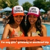 image:imageFunky Junque Funny Retro Foam Trucker Hat  Adult Humor Mesh Snapback for Bachelorette Girls Trip Weekend amp Birthday GiftDay Drinkin  Neon OrangeWhite