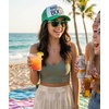 image:imageFunky Junque Funny Retro Foam Trucker Hat  Adult Humor Mesh Snapback for Bachelorette Girls Trip Weekend amp Birthday GiftHat  Sunnies Set  Bad and Boozy Kelly Green