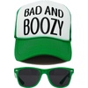 image:imageFunky Junque Funny Retro Foam Trucker Hat  Adult Humor Mesh Snapback for Bachelorette Girls Trip Weekend amp Birthday GiftHat  Sunnies Set  Bad and Boozy Kelly Green