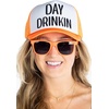 image:imageFunky Junque Funny Retro Foam Trucker Hat  Adult Humor Mesh Snapback for Bachelorette Girls Trip Weekend amp Birthday GiftHat  Sunnies Set  Day Drinkin Neon Orange