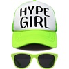 image:imageFunky Junque Funny Retro Foam Trucker Hat  Adult Humor Mesh Snapback for Bachelorette Girls Trip Weekend amp Birthday GiftHat  Sunnies Set  Hype Girl Neon Green