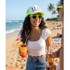 image:imageFunky Junque Funny Retro Foam Trucker Hat  Adult Humor Mesh Snapback for Bachelorette Girls Trip Weekend amp Birthday GiftHat  Sunnies Set  Lets Party Neon Yellow