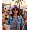 image:imageFunky Junque Funny Retro Foam Trucker Hat  Adult Humor Mesh Snapback for Bachelorette Girls Trip Weekend amp Birthday GiftHat  Sunnies Set  Miss Behavin Hot Pink