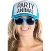 image:imageFunky Junque Funny Retro Foam Trucker Hat  Adult Humor Mesh Snapback for Bachelorette Girls Trip Weekend amp Birthday GiftHat  Sunnies Set  Party Animal Aqua