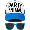 image:imageFunky Junque Funny Retro Foam Trucker Hat  Adult Humor Mesh Snapback for Bachelorette Girls Trip Weekend amp Birthday GiftHat  Sunnies Set  Party Animal Aqua