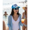 image:imageFunky Junque Funny Retro Foam Trucker Hat  Adult Humor Mesh Snapback for Bachelorette Girls Trip Weekend amp Birthday GiftHat  Sunnies Set  Party Animal Aqua