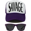 image:imageFunky Junque Funny Retro Foam Trucker Hat  Adult Humor Mesh Snapback for Bachelorette Girls Trip Weekend amp Birthday GiftHat  Sunnies Set  Savage Purple