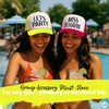 image:imageFunky Junque Funny Retro Foam Trucker Hat  Adult Humor Mesh Snapback for Bachelorette Girls Trip Weekend amp Birthday GiftLets Party  Neon YellowWhite