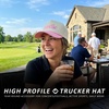 image:imageFunky Junque Golf Trucker Hat  Lightweight Golf Trucker Rope Hat with Adjustable Snapback Golf Course and Weekend Wear Funny Golf Hats for Men and WomenBirdie  PinkBeige