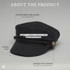 image:imageFunky Junque Greek Fisherman Newsboy Cap Cotton Captains Bakerboy Hat  Breathable cotton fisherman cap with flat round top for everyday style sun protection travel amp timeless looksBlack