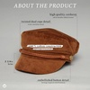image:imageFunky Junque Greek Fisherman Newsboy Cap Cotton Captains Bakerboy Hat  Breathable cotton fisherman cap with flat round top for everyday style sun protection travel amp timeless looksCorduroy  Brown