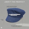 image:imageFunky Junque Greek Fisherman Newsboy Cap Cotton Captains Bakerboy Hat  Breathable cotton fisherman cap with flat round top for everyday style sun protection travel amp timeless looksRhinestone  Denim